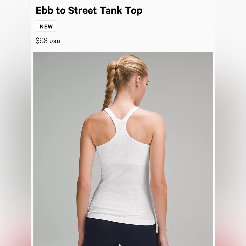Lululemon Ebb to Street Tank Top